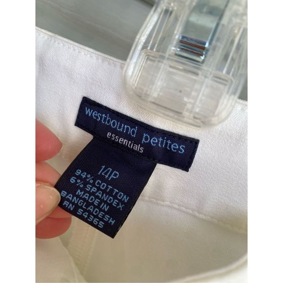 Westbound NWD The Park Ave Fit White Straight Legged Pants, Size 14P, MP $59 - Picture 5 of 10